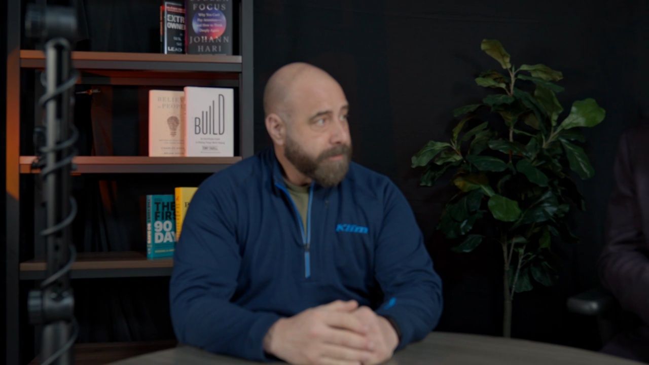 Dr. Jeff Raiffie talking with Joey Battista